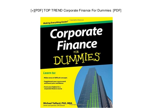 corporate finances for dummies